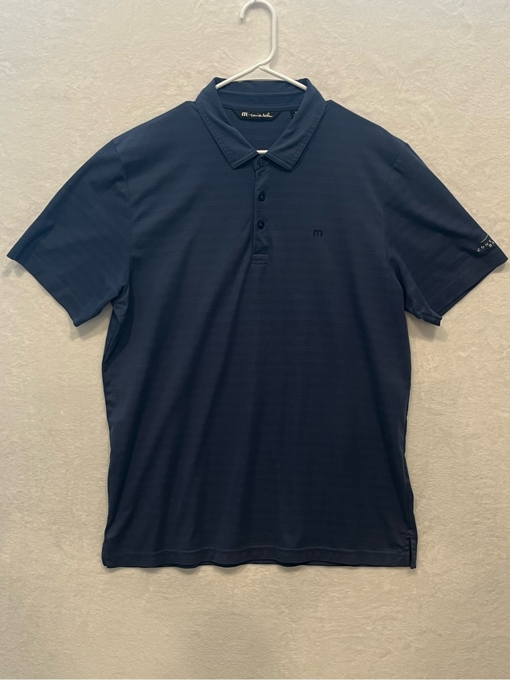 Travis Mathew Mens Blue Golf Polo Shirt Size XL - Excellent